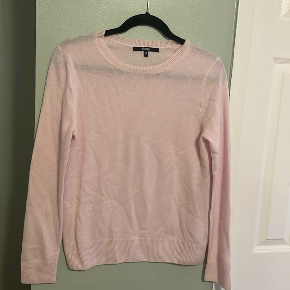 EUC Quince Baby Pink Cashmere Sweater M